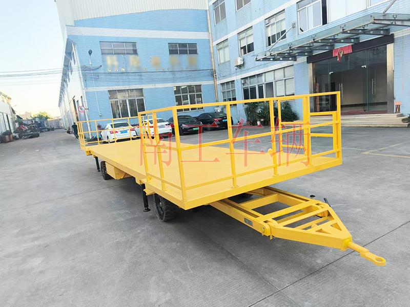 10吨移动拖车底盘 全挂式江南官方网站(中国) 带护栏